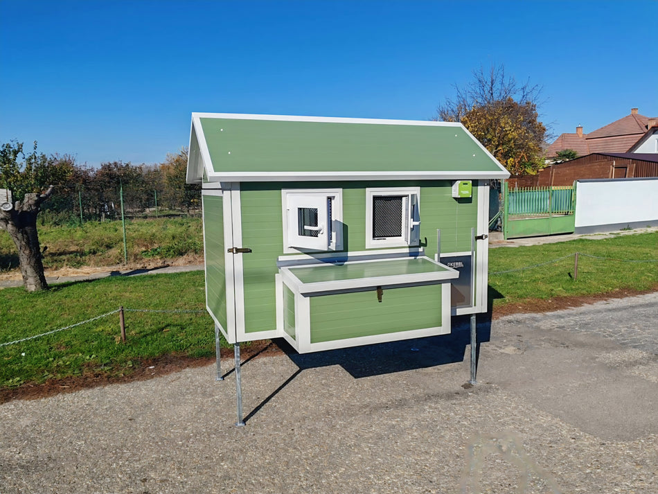 Hühnerstall - Hühnerhaus Adelina winterfest für 11 Hühner mit 4 x 60 cm Füße E8