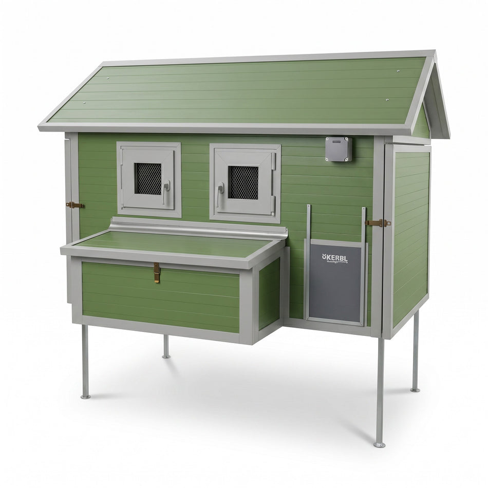 Hühnerstall - Hühnerhaus Adelina winterfest für 11 Hühner mit 4 x 60 cm Füße E8