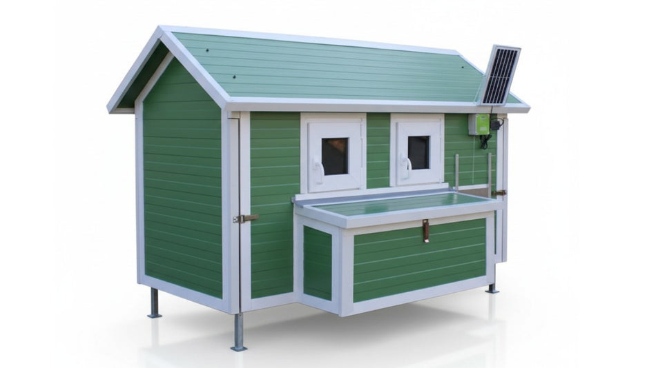 Chicken coop - Chicken house Adelina, winterproof for 11 chickens with 4 legs E7