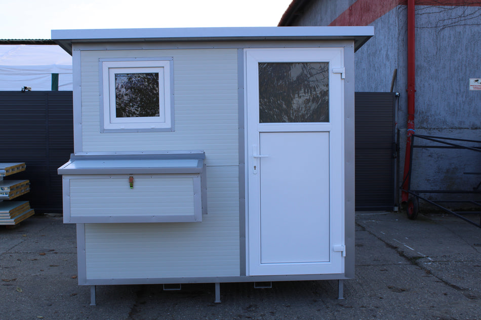 Mobile Hühnerstall begehbar 240 Stahlstall Gw/Wa