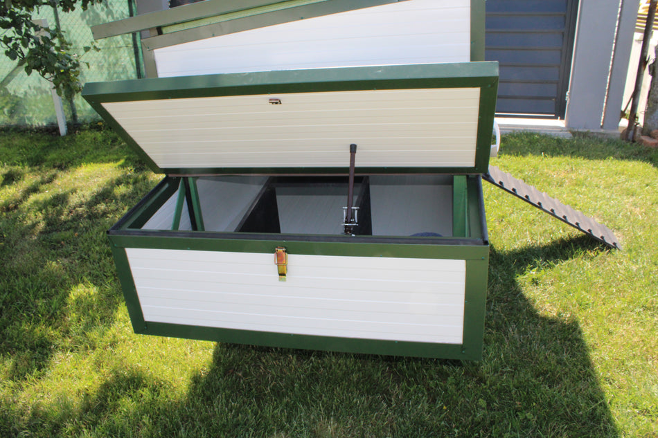 Hühnerstall Rica – 4 Räder (Variante H6, isoliert & winterfest)