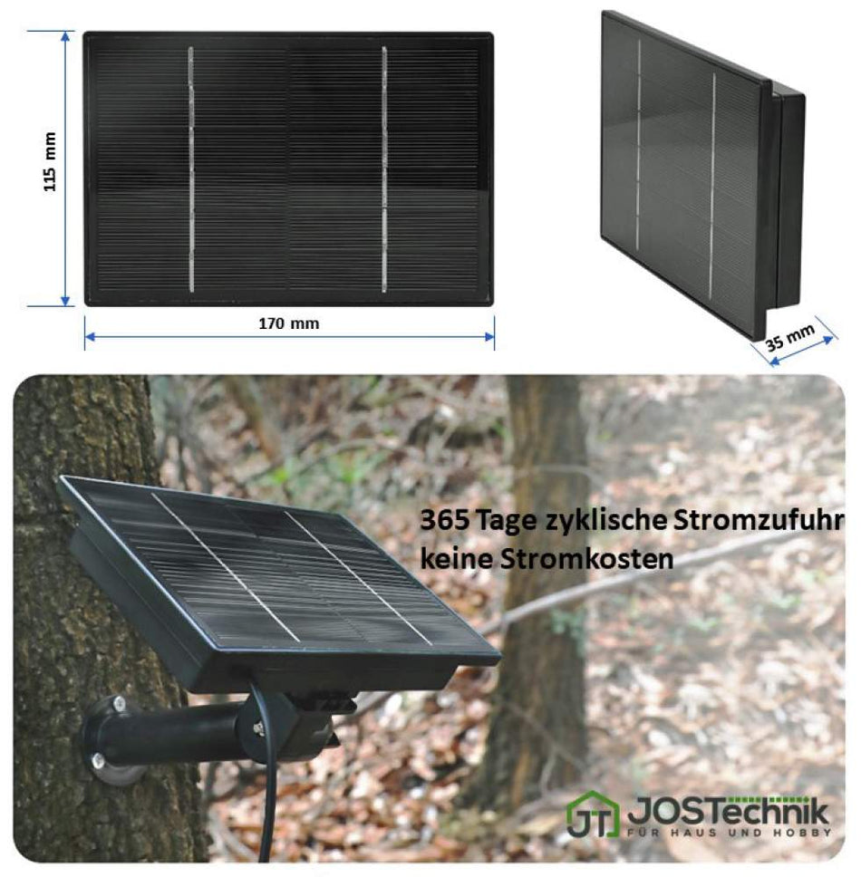 Solarpanel 12W mit integriertem Lithium Akku 6V 18000 mAh für HK-Bat