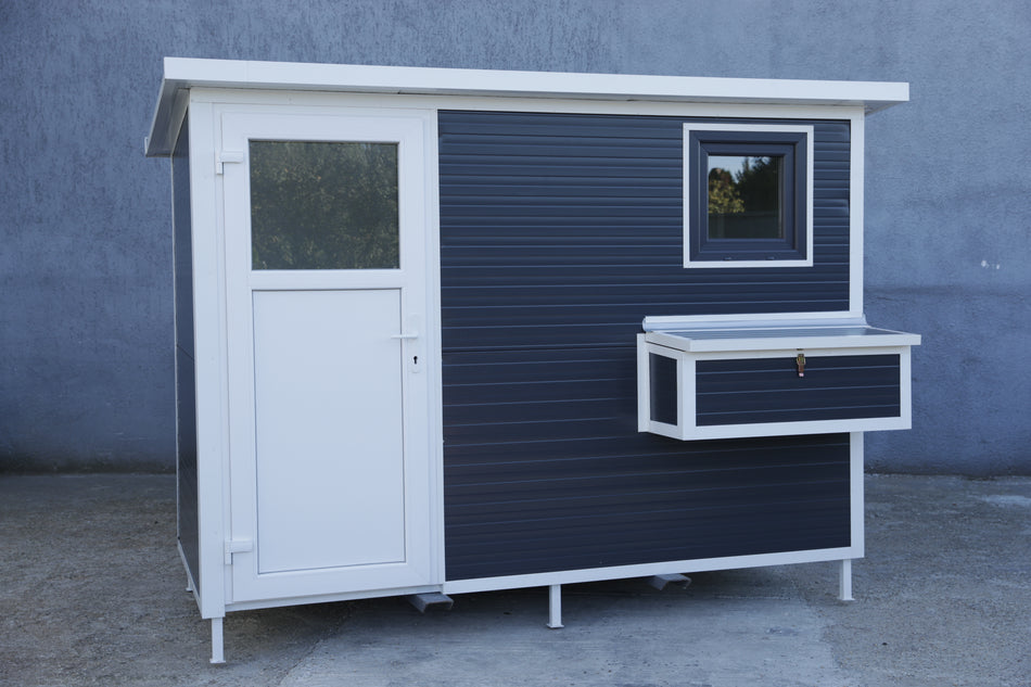 Mobile Hühnerstall begehbar 300 Stahlstall Ag/Rw