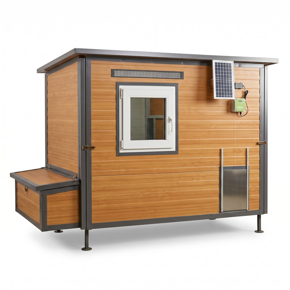 Hühnerstall - Hühnerhaus Rosina winterfest 150 cm groß für 11 Hühner mit 4 Füße E4