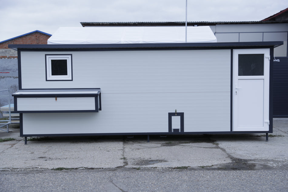 Mobile Hühnerstall begehbar 600 Stahlstall Gw/Ag